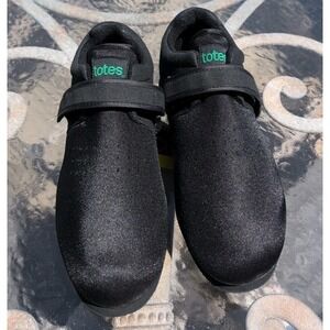 NWT Women's Black 9 Wide Width TOTES Chromatic Hook Loop Comfort Shoes Sneaker